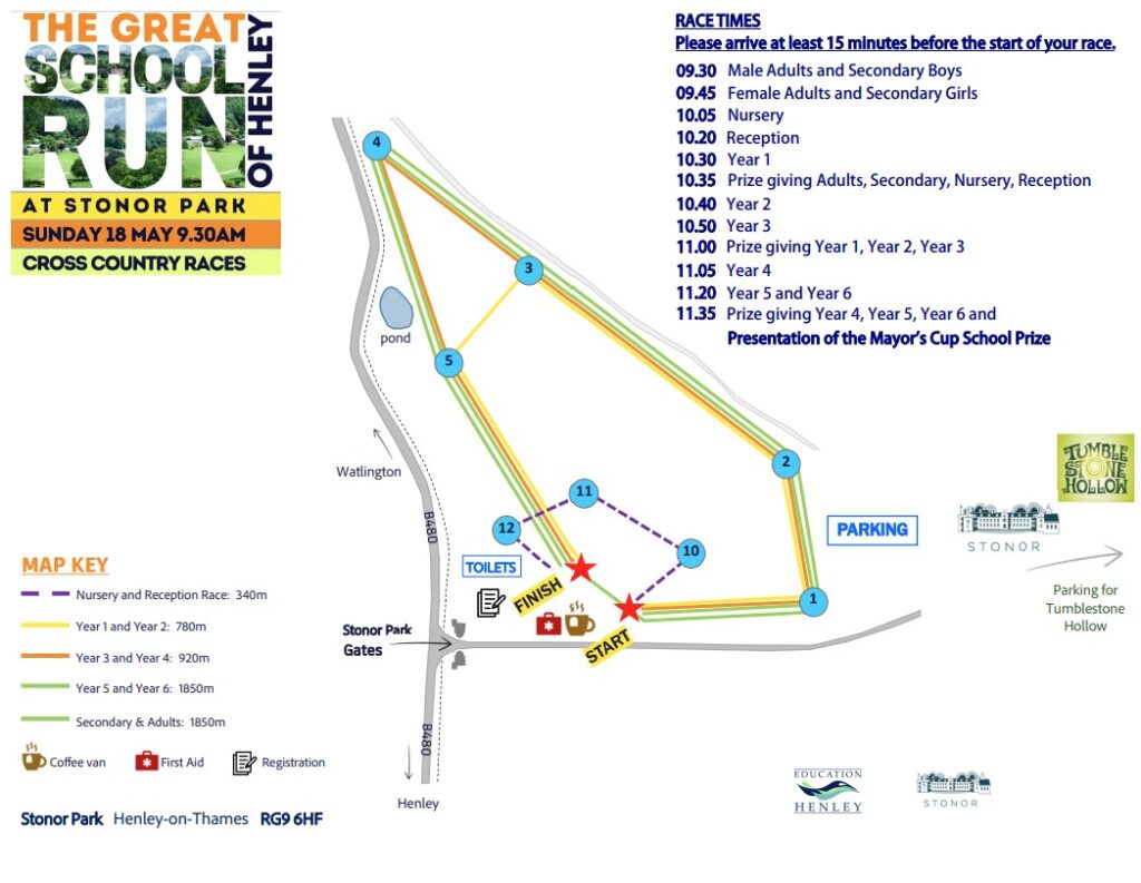 The Great School Run Course Map